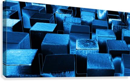 Blue cubes Canvas Print