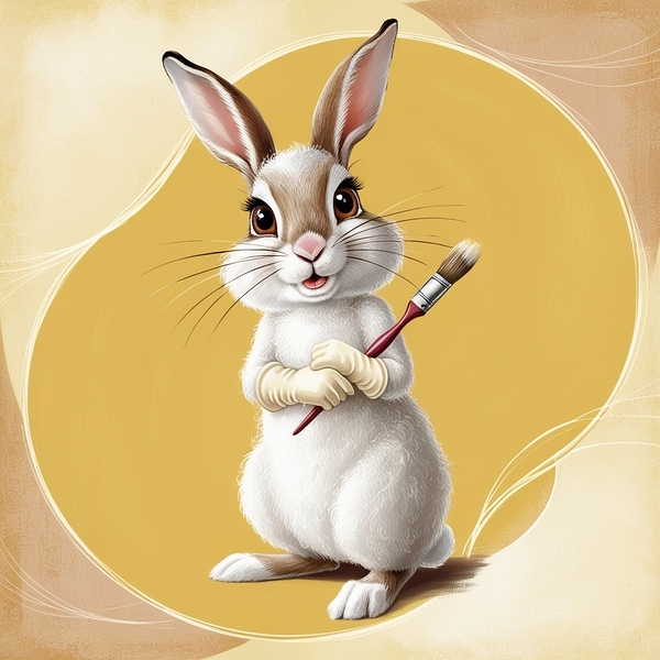  Moonlit Guardian Rabbit Print