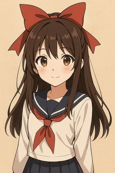 Female Anime Character Print