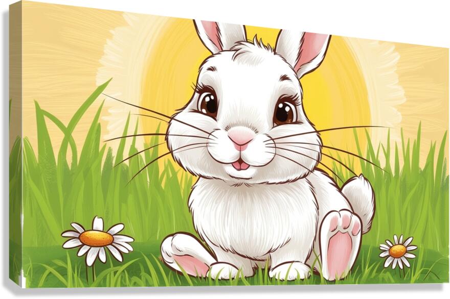 Enchanted Meadow Rabbit Canvas Print