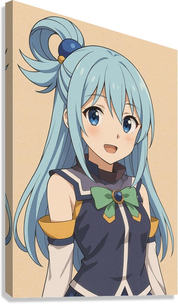 Blue Hair Girl Canvas Print