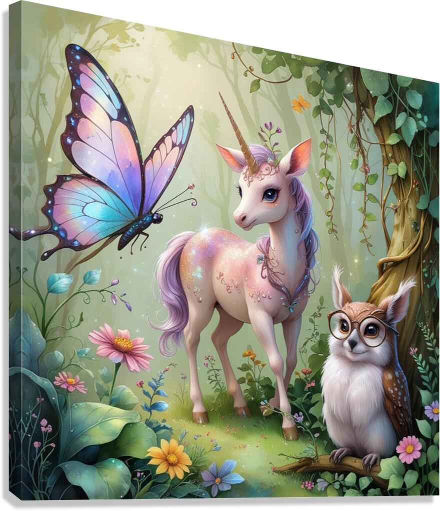 Unicorn Illustration Canvas Print