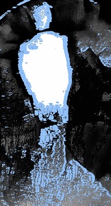 Blue white and black 