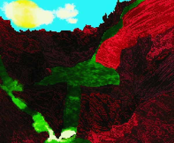 Acid river pixel Print