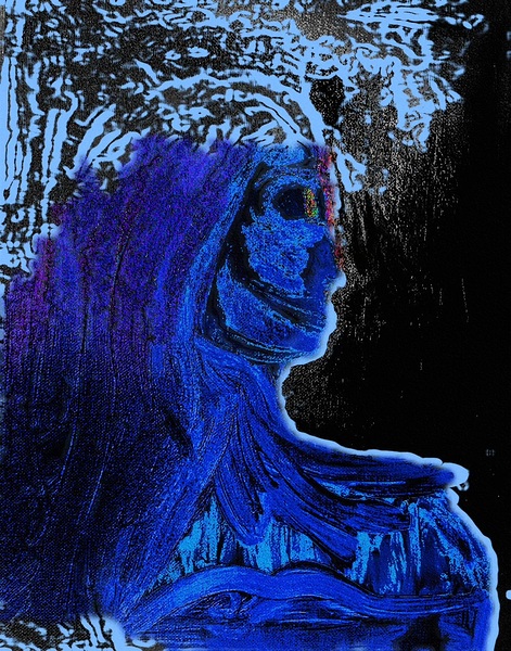 Blue brained  Print
