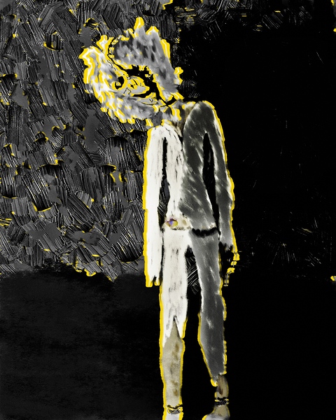 Yellow zombie  Print