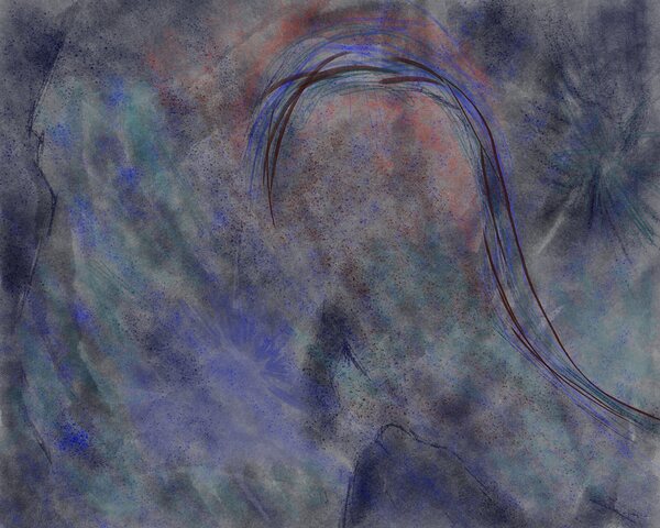 abstract sea hook Print
