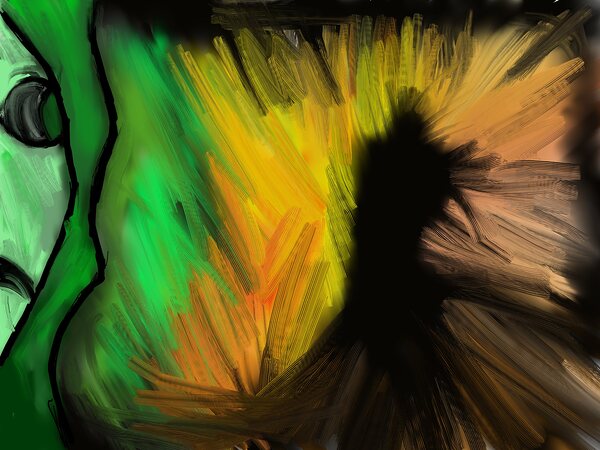 alien shadow person  Print