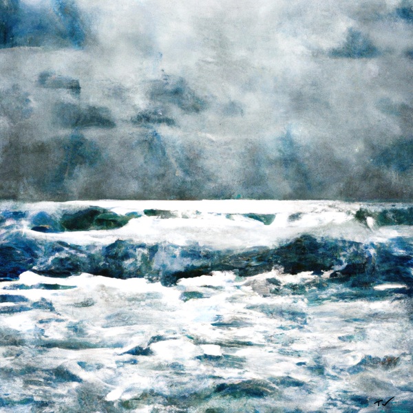Cold winter storm front Print