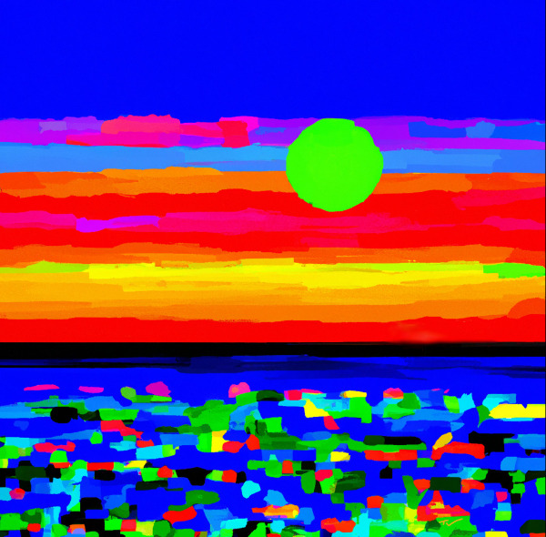 Digital Sunset Print