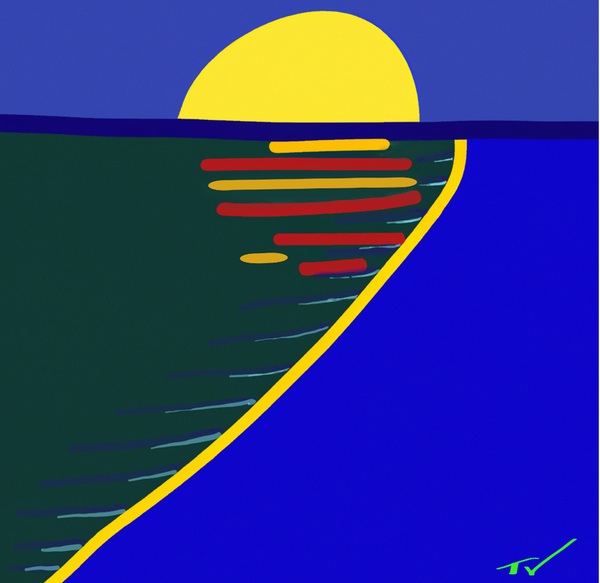 Minimalist sunset Print