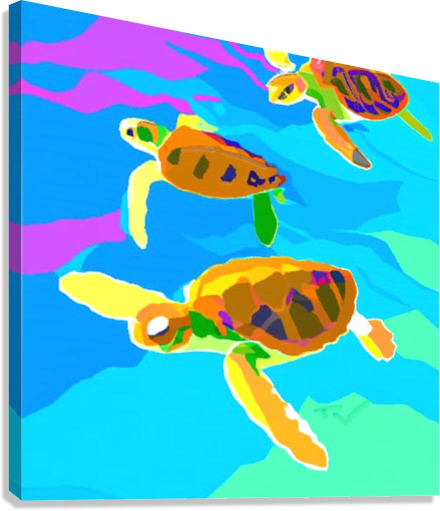 light turtles Canvas Print