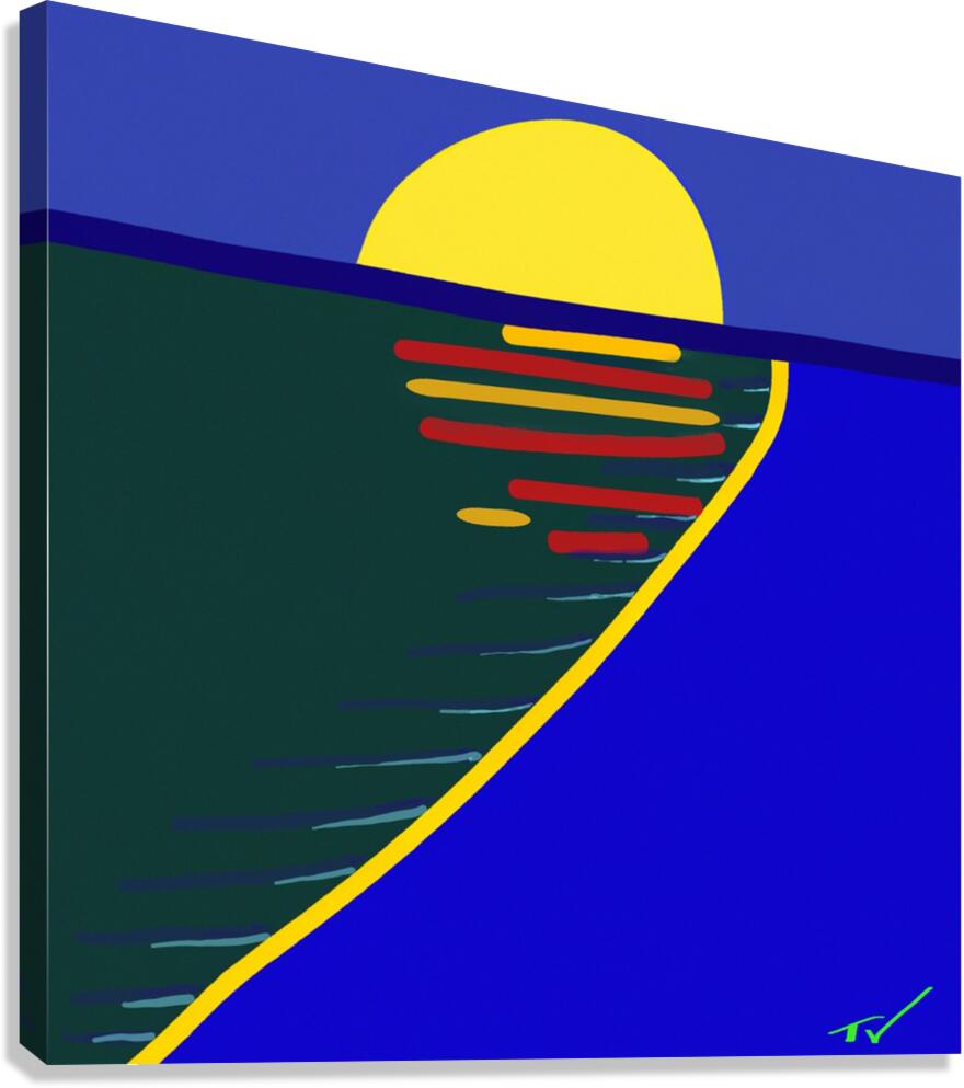Minimalist sunset Canvas Print
