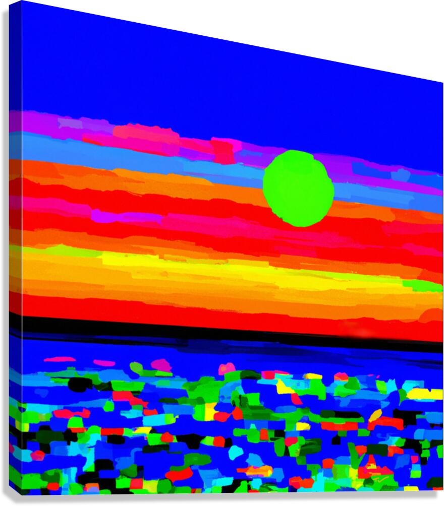 Digital Sunset Canvas Print