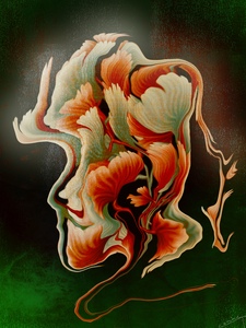 Blossoming Birth -  Floral Growth Art Print