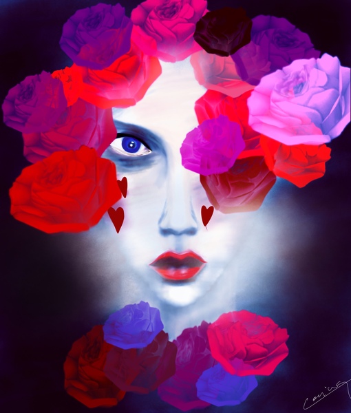 Whispers of Mystery - Sensual Art Print  by Corina Ioana