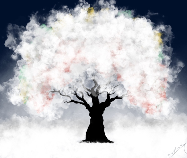 Heavenly Serenity – Magical Tree Art Print  by Corina Ioana