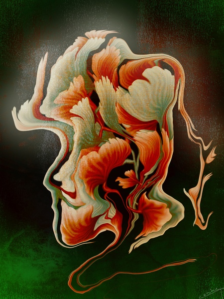 Blossoming Birth -  Floral Growth Art Print Print