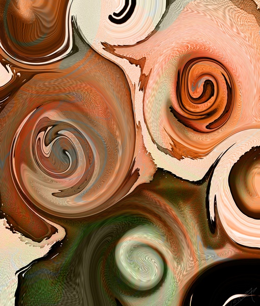 Organic Earthly Abstraction - Abstract Art Print by Corina Ioana