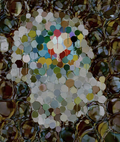 Marble Colorburst Odyssey - Abstract Art Print by Corina Ioana