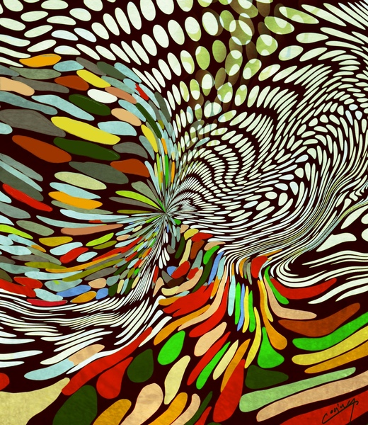 Vibrant Kaleidoscope - Abstract Art Print Print