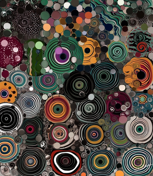 Eclectic Revelry - Abstract Art Print by Corina Ioana