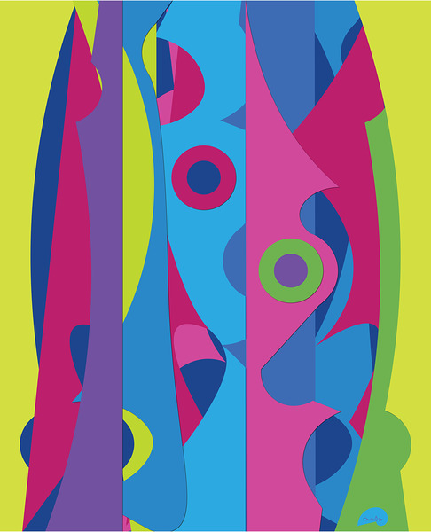 Pixels and Paper Scraps  Print