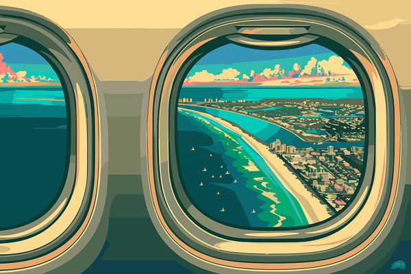 Gulf Paradise - Birds Eye Print