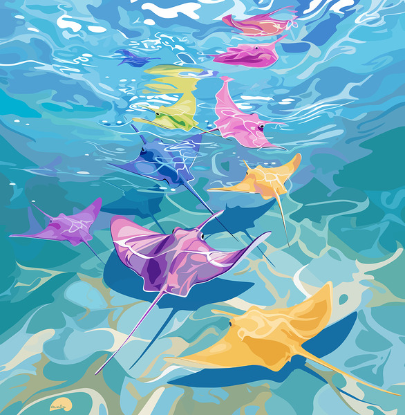 Stingray Serenade Print