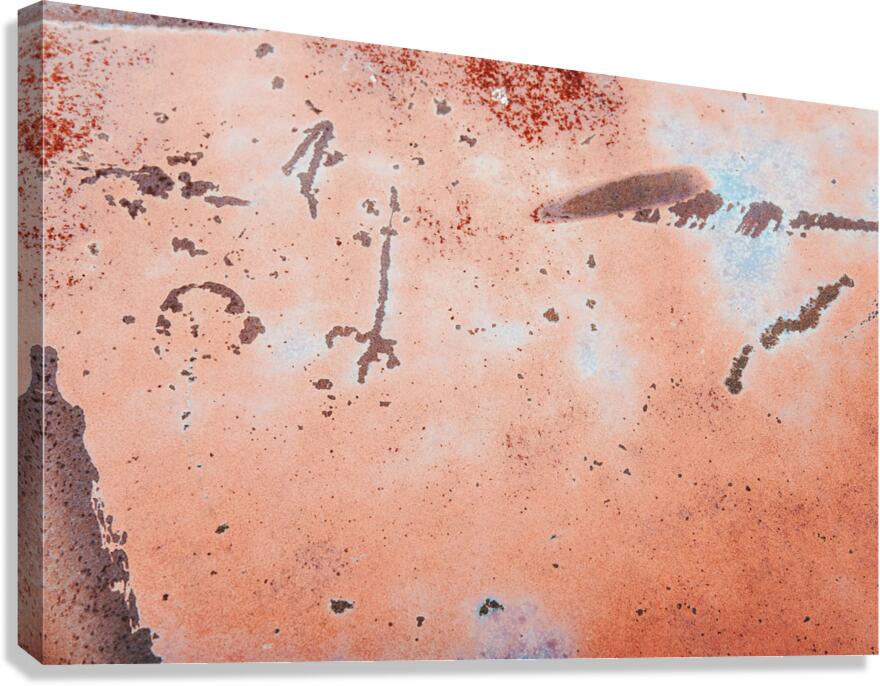 Rust Hieroglyphs Canvas Print