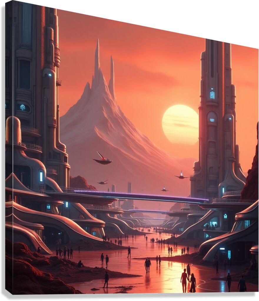 MARS CITY Canvas Print