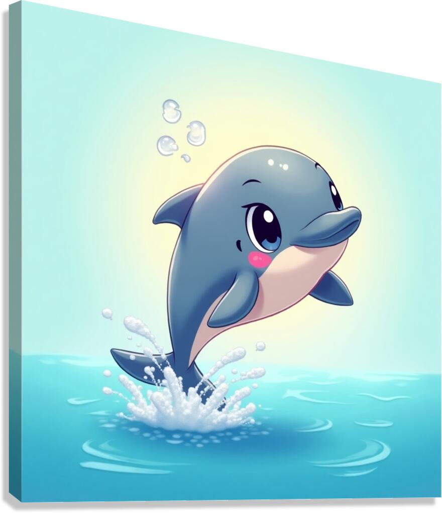 Cute dolphin Canvas Print
