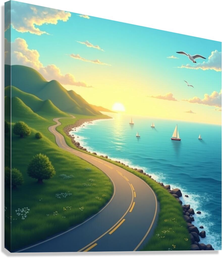 Extended corniche Canvas Print