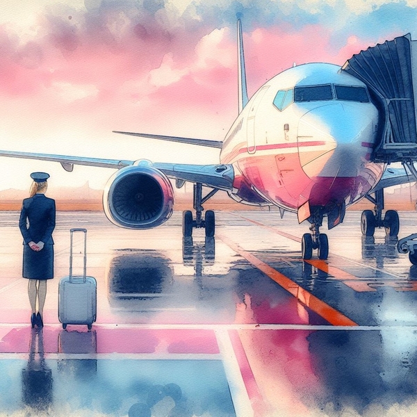 Flight attendant. Angel of modern times by sebastien syssau