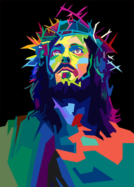 Jesus POP ART by Maximeillust