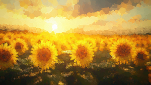 Golden Sunflower Field   GIA2501 0486 OIL