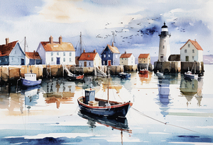 Tranquil coastal port - GIA2401-0372-WAT