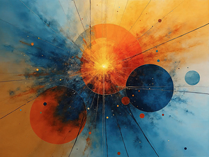 Cosmic Origin: Abstract Canvas   GIA2501 0430 OIL