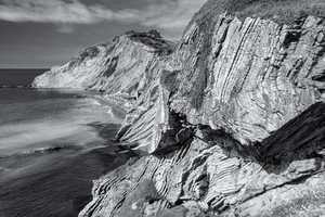 Zumaya Flysch Cliffs Gipuzkoa - CR2106-5674-BW