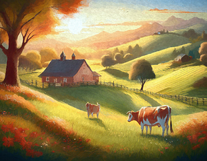 Countryside at Sunrise - GIA2401-0262-OIL