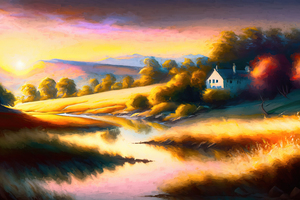 Sunrise in the valley - GIA-2309-1046-OIL