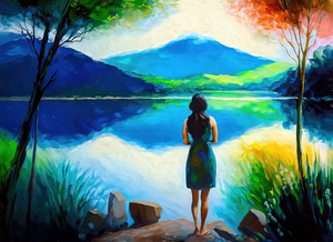 The harmony of the lake - GIA-2309-1047-OIL