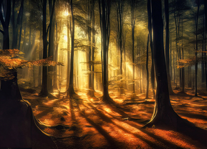 Sunbeams between the trees - GIA-2310-1088-ILU