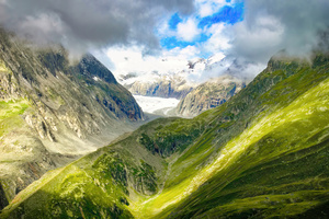 Majestic Swiss Alps Glacier - N0708-61-ORT-2
