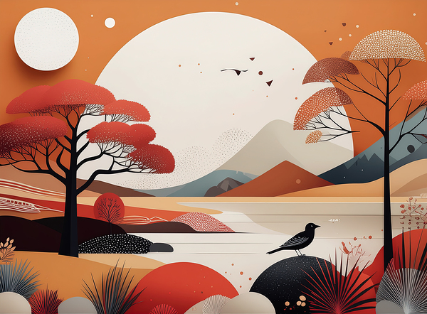 Japanese Autumn Serenity   GIA2501 0435 ILU Print