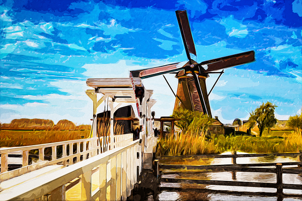 Bridge to Kinderdijk - CR2305-9281-WAT Print