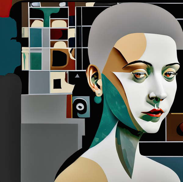 Beauty and mystery in cubism - GIA0923-1041-ILU Print