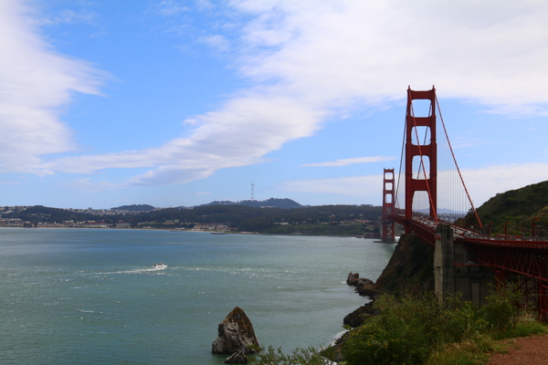Red Tails Of San Fran Bridge  Print