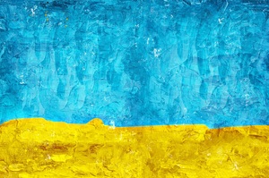 Blue And Yellow Background Painting abstract art.