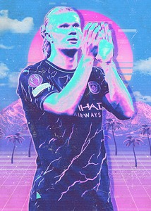 Retro Erling Haaland Poster